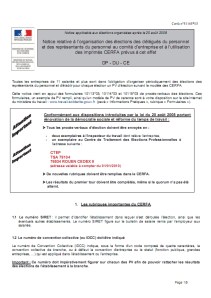 Notice relative à l'organisation des élections privées