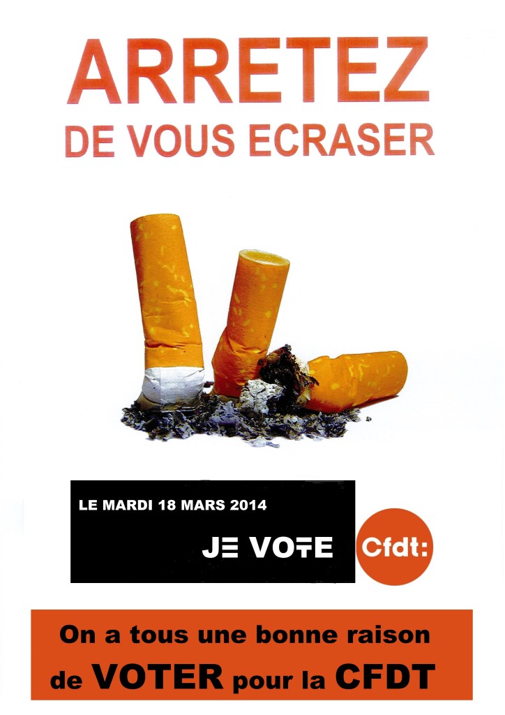 Affiche Elections Arretez de vous écraser