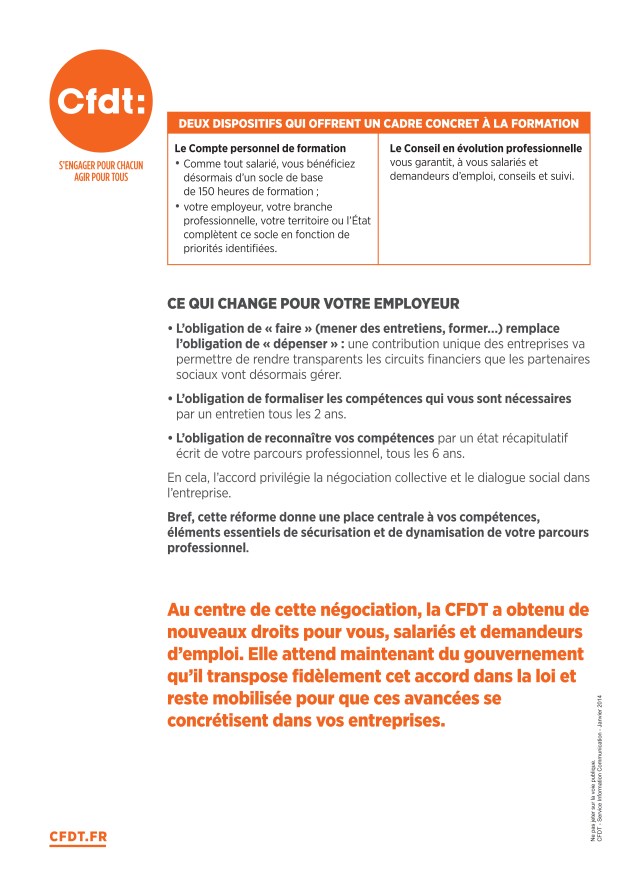 Réforme de la formation professionnelle p2