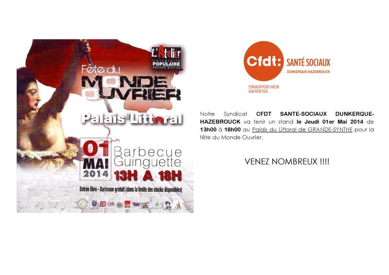 Fête du Monde Ouvrier du Jeudi 01er Mai 2014