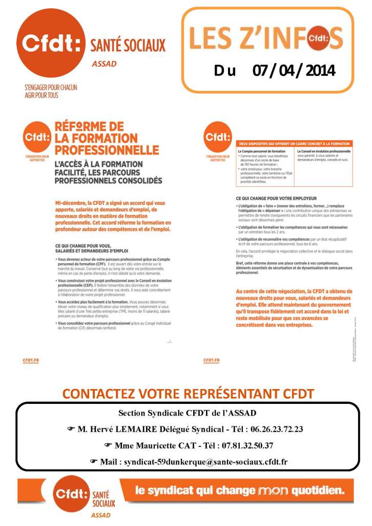 Tract ASSAD Dunkerque - Avril 2014