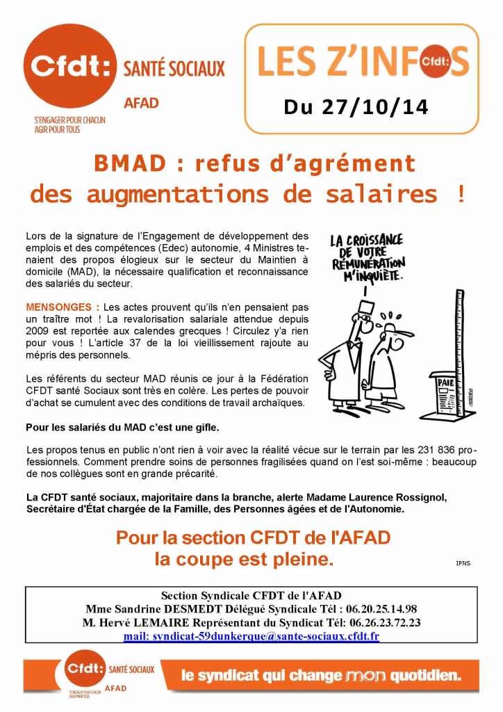 Tract Section AFAD CFDT - le 27 Octobre 2014