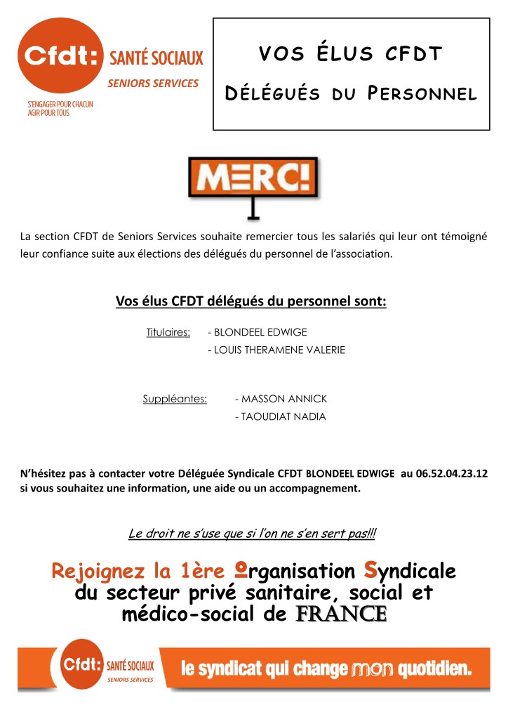 Tracts remerciement élection