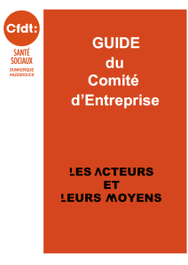 Guide du CE les acteurs et leus moyens