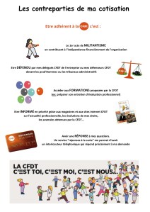 La cotisation à la CFDT c'est recto