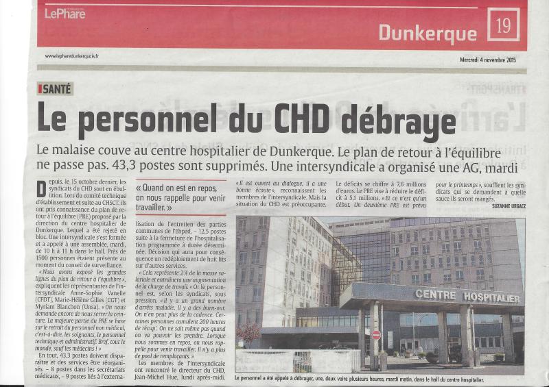 Article du journal le Phare de Dunkerque