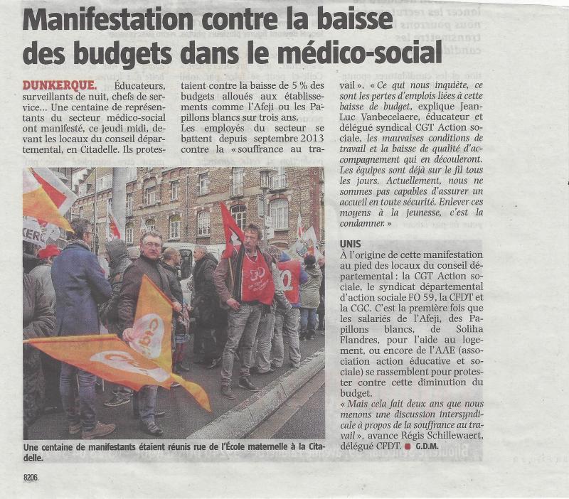 Article de la Voix du Nord du 05 février 2016
