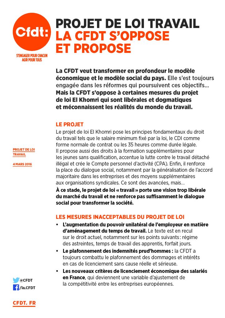 N° 22 - Rassemblements du 12 mars 2016 - Tract La CFDTs'oppose et propose_Page_1